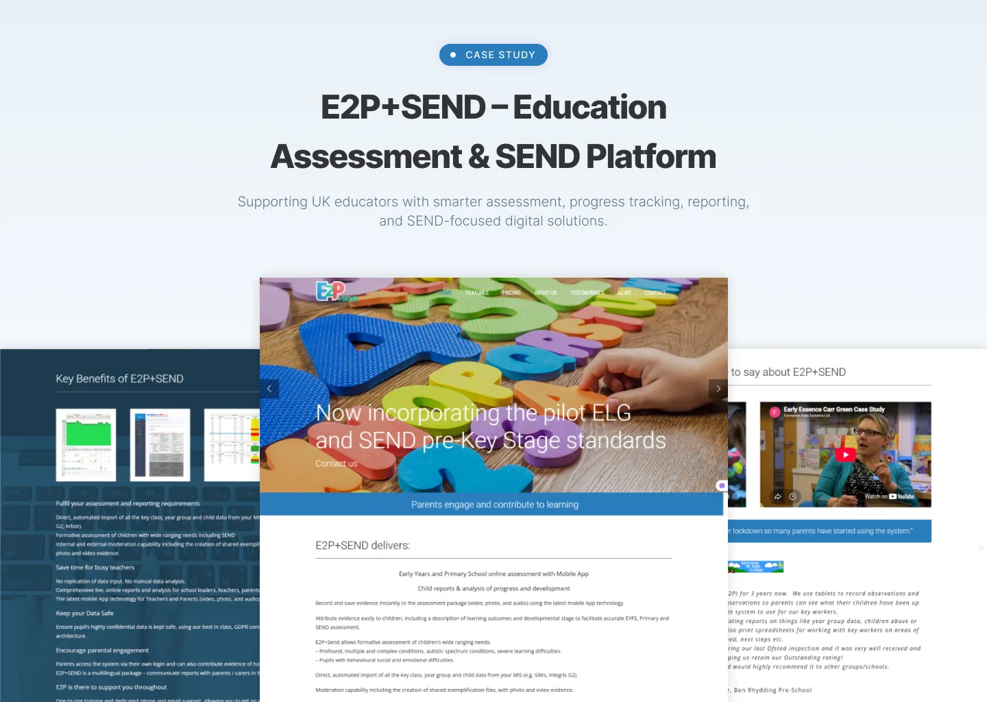 E2P+SEND — Early Years to Primary Assessment & SEND Platform — product screenshot