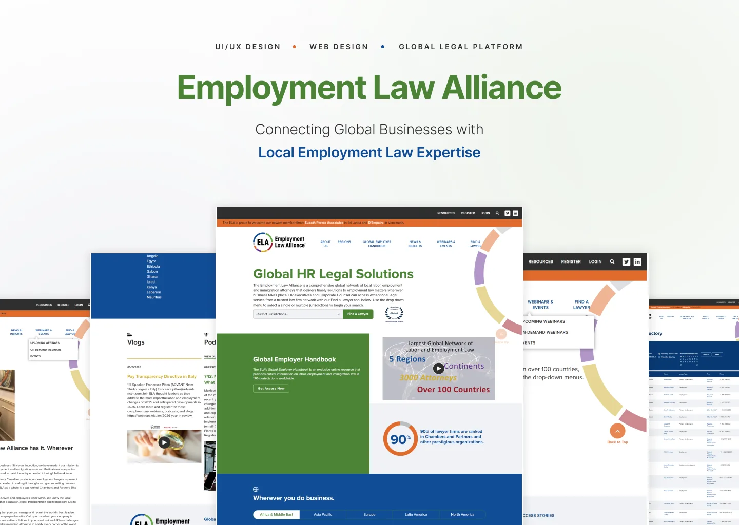 Employment Law Alliance — Global Legal Network Platform Redesign — product screenshot