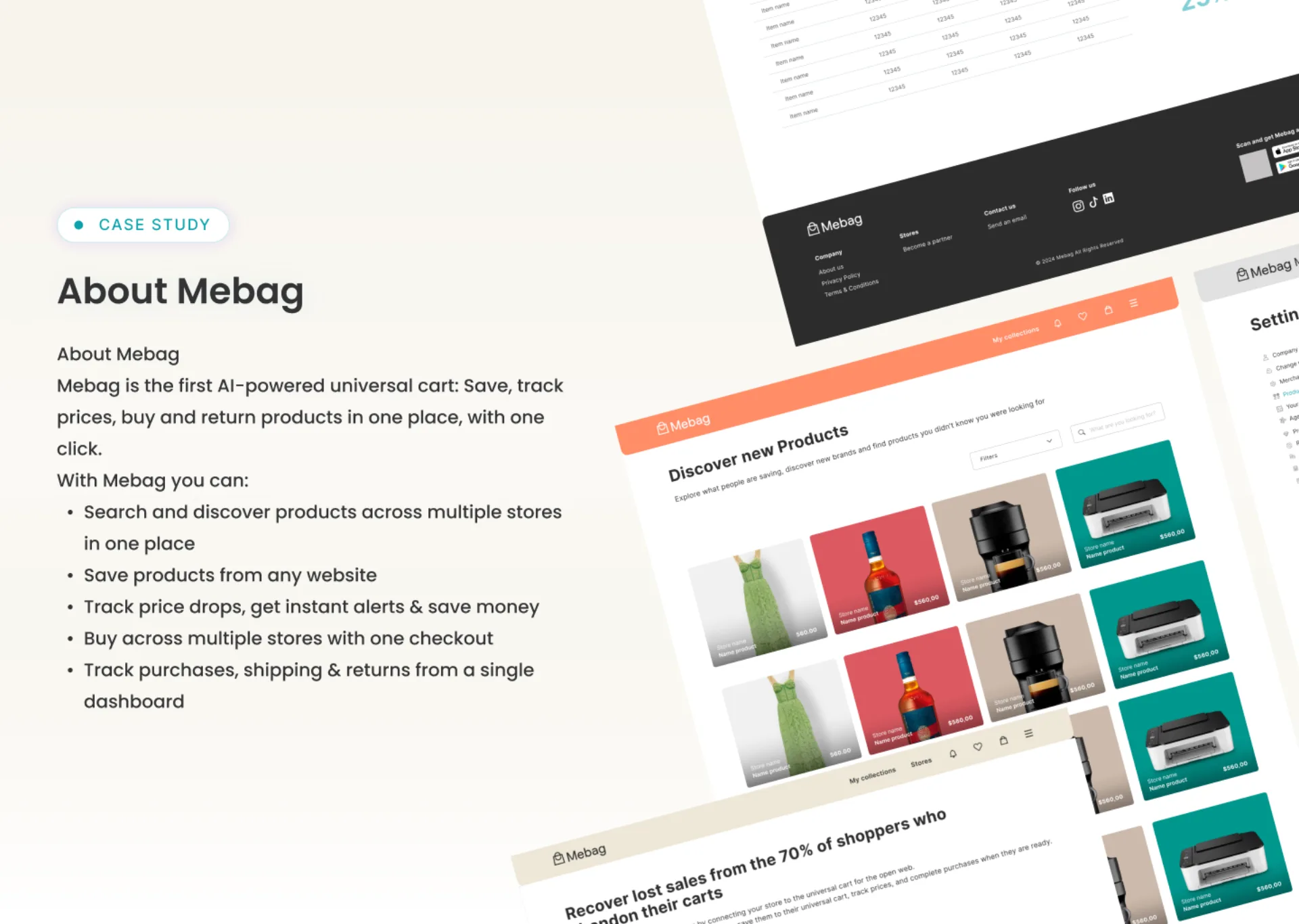 MeBag — The Universal Shopping Cart for the Modern Web — screenshot 1