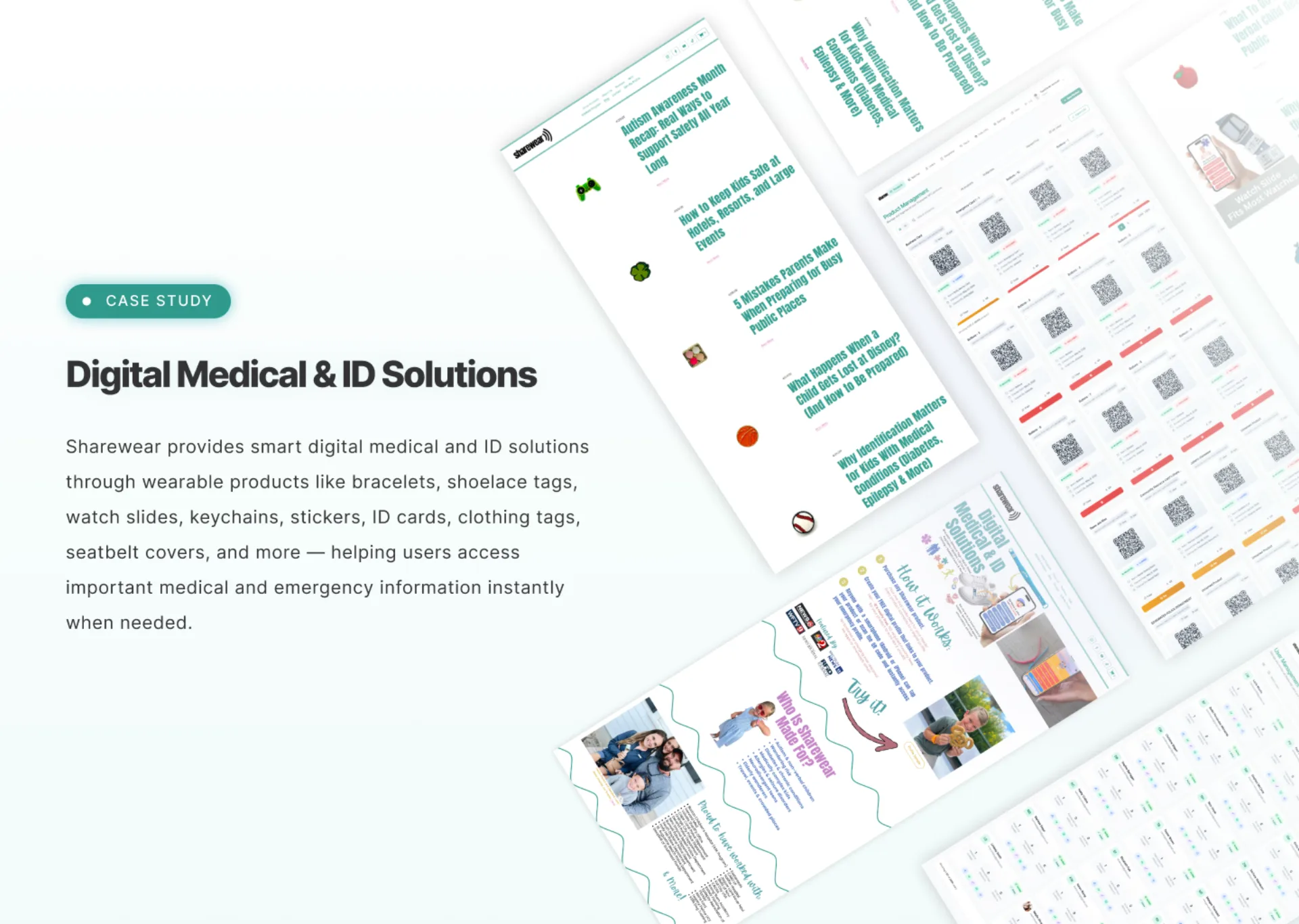 Sharewear — NFC & QR Wearable ID Platform for Child Safety — screenshot 2