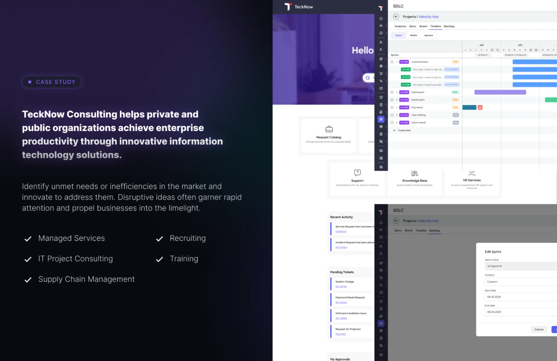 Tecknow — Intelligent IT Service Delivery Platform — screenshot 1