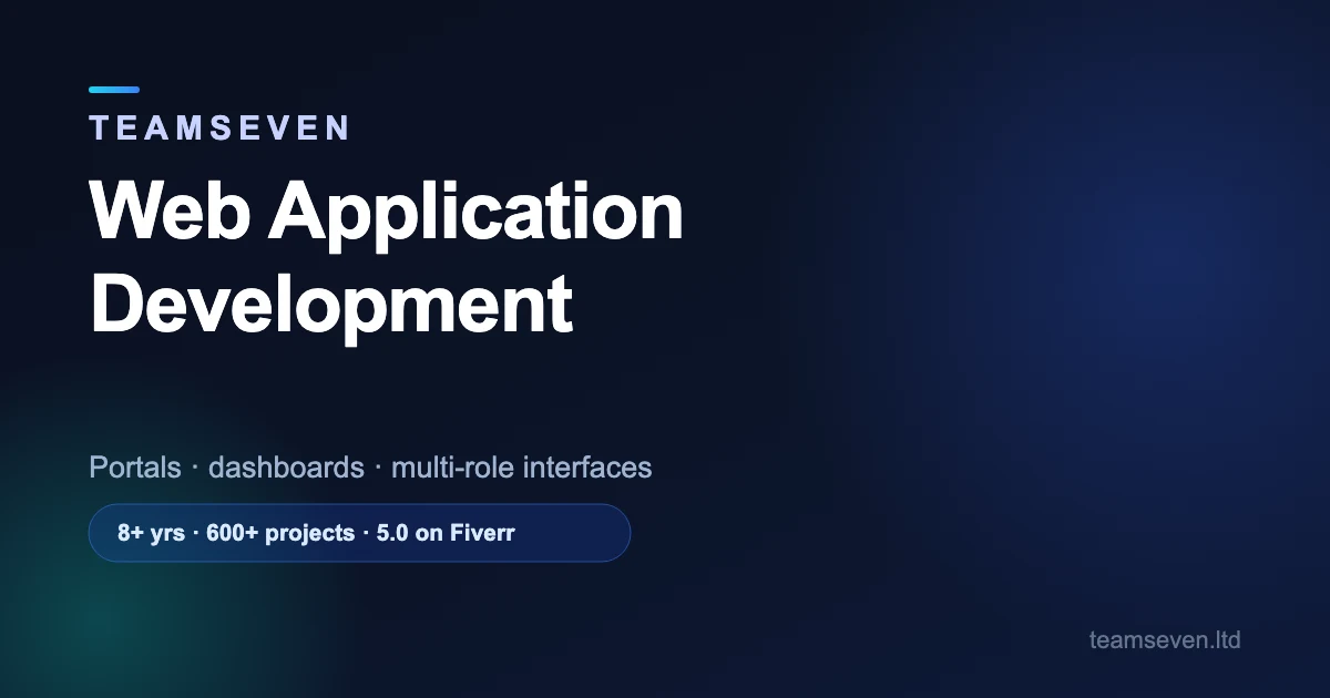 Custom Web Application Development Company | Teamseven