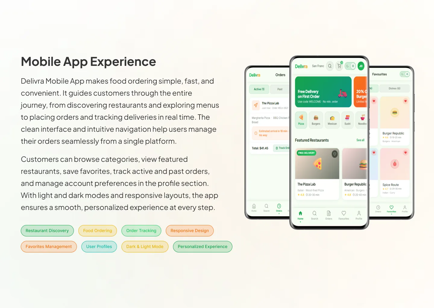 Delivra customer web ordering interface